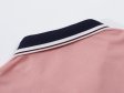 Polo décontracté en coton à revers cool pour hommes - Rose