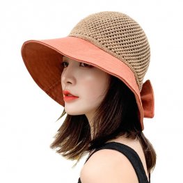 Sombrero de cubo con cúpula de playa, gorro con visera ahuecada para mujer