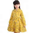 Robe d'été fille à manches longues Vêtements pour enfants Robes à fleurs