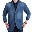 Blazer en denim pour hommes Vêtements d'extérieur en coton à la mode pour hommes