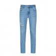 Jean court en coton avec destruction Jean skinny homme