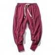 Casual Cotton Linen Trouser Jogger Baggy Man Sweatpants