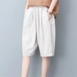 Women New Casual Loose Trendy Flax Shorts