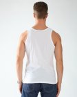 New Men's Cotton Tank-Top Bottoming Loose Casual Vest - White