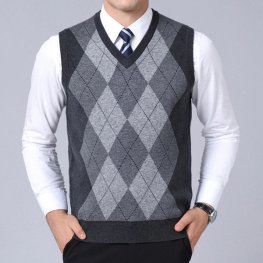 Maglioni Gilet lavorato a maglia Autunno Stile coreano Abbigliamento casual da uomo