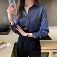 Silk Shirts Women Long Sleeve Office Lady Basic Shirt Top